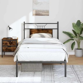 Giroletto Senza Materasso Rovere Fumo 90x190 Cm İn Truciolato /