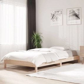 Letto Impilabile 75x190 Cm İn Legno Massello Di Pino /