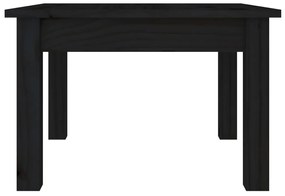Tavolino da Salotto Nero 45x45x30 cm Legno Massello di Pino