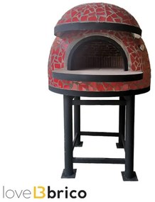 Forno a legna Artigianale Per Pizze Diametro Interno 80 cm completo di base