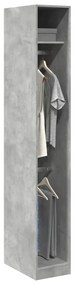 Armadio Grigio Cemento 30x50x200 Cm İn Legno Multistrato /