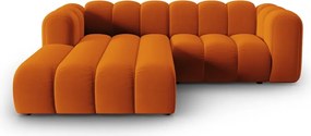 Divano angolare arancione ad angolo sinistro Lupine - Micadoni Home