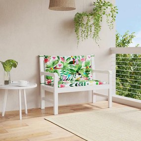 Cuscini Panca Da Giardino 2pz Multicolore 100x50x7cm İn Tessuto /