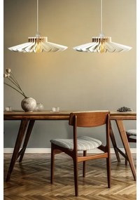 SET 2x Lampadario a sospensione con filo 1xE27/60W/230V bianco diametro 52 cm
