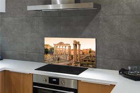 Pannello paraschizzi cucina Alba del Foro Romano di Roma 100x50 cm