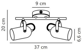 Nordlux - Faretto LOTUS 2xE14/40W/230V