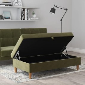 Poggiapiedi in velluto verde Lilly - Støraa