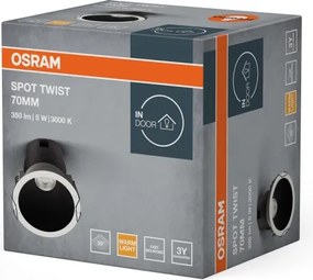 Osram - Faretto da incasso SPOT TWIST LED/5W/230V 3000K Ø 7 cm bianco/nero