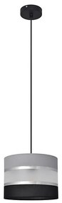 Lampadario a sospensione con filo HELEN 1xE27/15W/230V diametro 20 cm nero/grigio/argento