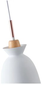 Lampadario a sospensione con filo 1xE27/15W/230V bianco diametro 19,5 cm