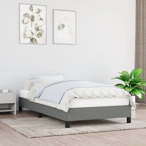 Giroletto Senza Materasso Grigio Scuro 90x200 Cm Tessuto /