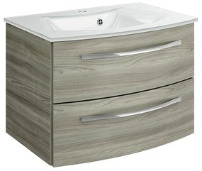 Mobile sottolavabo e lavabo Image rovere grigio L 70 x H 48 x P 48 cm