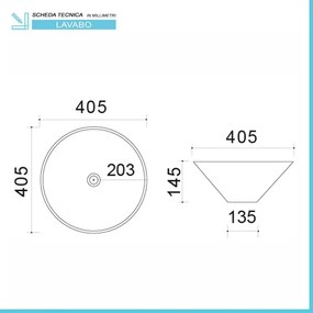 Lavabo da appoggio slim 40,5 cm nero in ceramica Paras