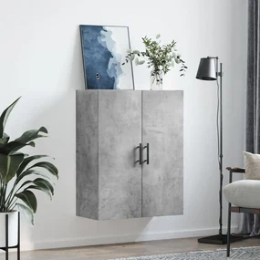 Mobile a parete grigio cemento 69,5x34x90 cm