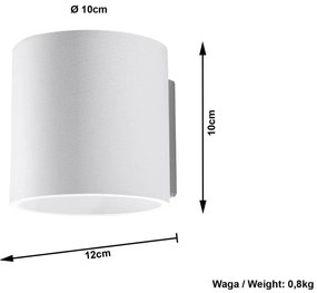 Applique da Parete in Alluminio ORBIS 1 G9 Bianca da Interno