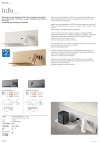 Redo 01-2985 - Luce Spot da parete a LED BROOK LED/8W/230V + LED/3W USB nero