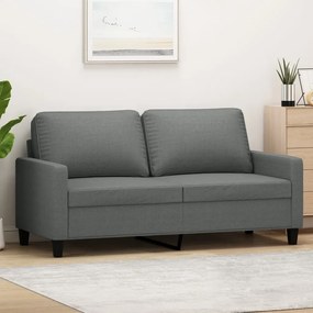 Divano A 2 Posti Grigio Scuro 140 Cm İn Tessuto /