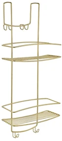 Mensola da bagno in acciaio sospesa in oro Onda - Metaltex