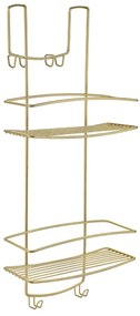 Mensola da bagno in acciaio sospesa in oro Onda - Metaltex