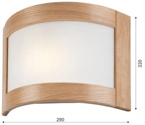 Applique ELODIE 1xE27/60W/230V quercia