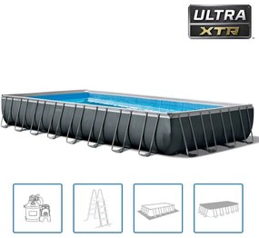 Intex - Set Piscina Ultra xtr Frame Rettangolare 975x488x132 cm