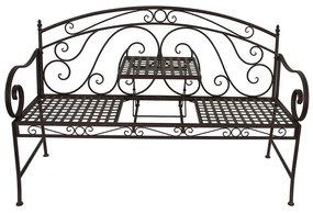 Panchina da giardino in metallo nero Saket - Garden Pleasure