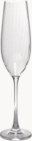 Set di 4 flute da champagne in cristallo Saga