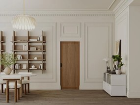 Porta scorrevole con sistema a incasso H205 x L73 cm in MDF e Legno Naturale scuro - SANDORA