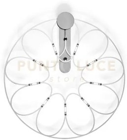 Lafra applique a parete piccola  cromo 3000k 817lm 9w dimmerabile d...