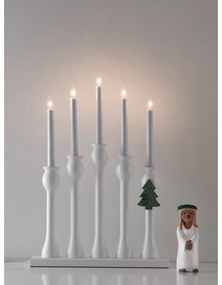 Markslöjd 703800 - Candelabro di Natale LÖVASA 5xE10/3W/230V bianco