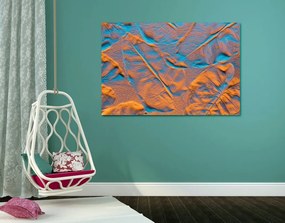 Quadro su tela – Texture di foglie sulla spiaggia di sabbia