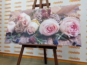 Stampa su tela – Composizione floreale festosa di rose
