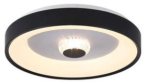 Searchlight 89735-38BK - Lampada da soffitto dimmerabile LED POLKA 24W/230V + 6W, diametro 38,5 cm, nera