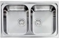 Lavello COMETA 79X50 2 vasche ACCIAIO INOX 011442.X1.01.2016