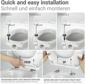 Sedile WC con chiusura Easy-Close (automatica) 37 x 44,5 cm Rieti – Wenko