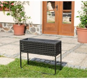 Vaso da giardino nero Magnolia - Bonami Essentials