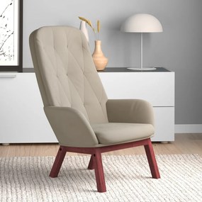 Poltrona Relax Grigio Chiaro İn Velluto /