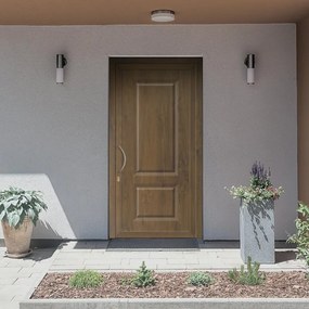 Portoncino d'ingresso Classic2 L 90 x H 210 cm in alluminio ciliegio, apertura spingere a destra