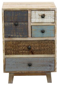 COLORWOOD - cassettiera cinque cassetti in legno colorato da 45 cm
