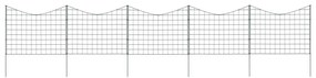 Set Recinzione Da Giardino Ad Arco Invertito 77,5x64 Cm Verde /