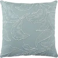 Cuscino divano foglie petrolio 45x45 cm microfibra