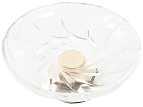 Vassoio DKD Home Decor Cristallo Dorato Metallo Trasparente (25 x 25 x 11 cm)