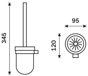 NIMCO BR 11094KU-26 - Scopino a parete BORMO bianco/cromo lucido