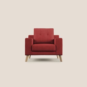 Danish poltroncina in tessuto morbido impermeabile T02 rosso