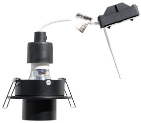 Set di 6 faretti da incasso neri GU10 35mm rotondi inclinabili - Installa