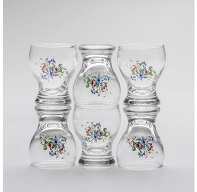 Set 6x bicchiere da liquore limpido - motivo floreale no 4