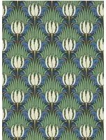 Morris & Co Carta da parati Tulip & Bird - Goblin Green/ Raven