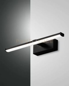 Nala applique nero l. 30cm a led 3000k - 6w - 700 lm ip44