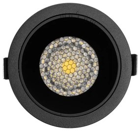Faro da Incasso Nero 12W Foro Ø75mm CCT 15°-55° con driver Philips Colore Bianco Variabile CCT