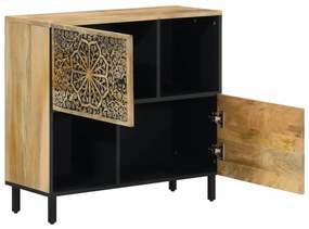 Credenza 80x33x75 cm in legno massello di mango